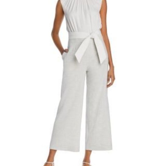 Rebecca Taylor Ruffle Strech-Silk Suiting Jumpsuit
